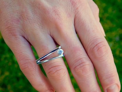 Solitaire Ring: Alternate Engagement Ring For Women, Moissanite Promise Ring