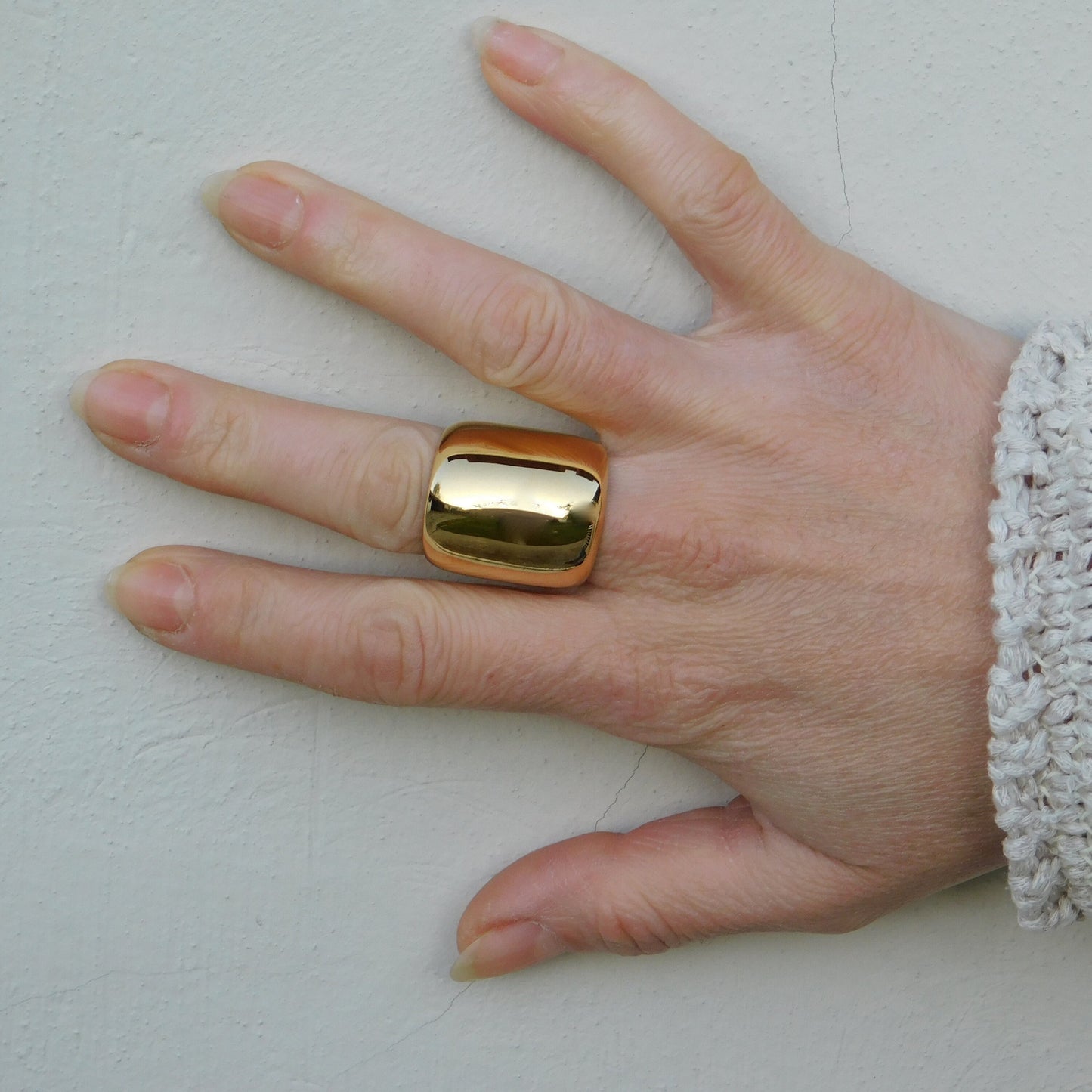 Gold Dome Statement Ring: Oversized Cocktail Ring