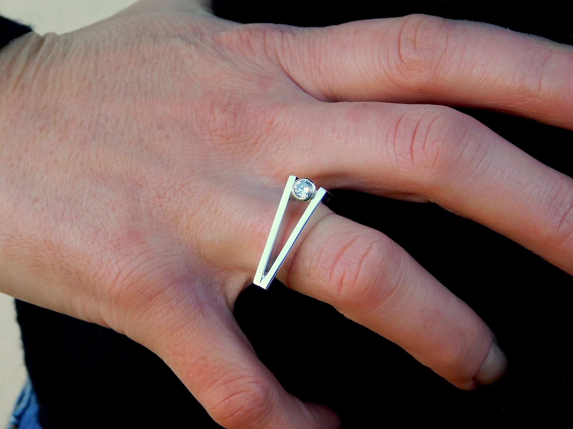 Solitaire Ring: Alternate Engagement Ring For Women, Moissanite Promise Ring