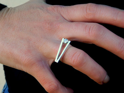 Solitaire Ring: Alternate Engagement Ring For Women, Moissanite Promise Ring