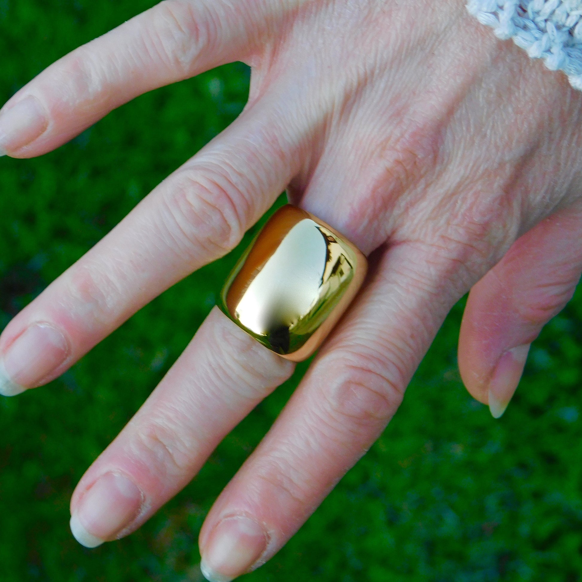 Gold Dome Statement Ring: Oversized Cocktail Ring