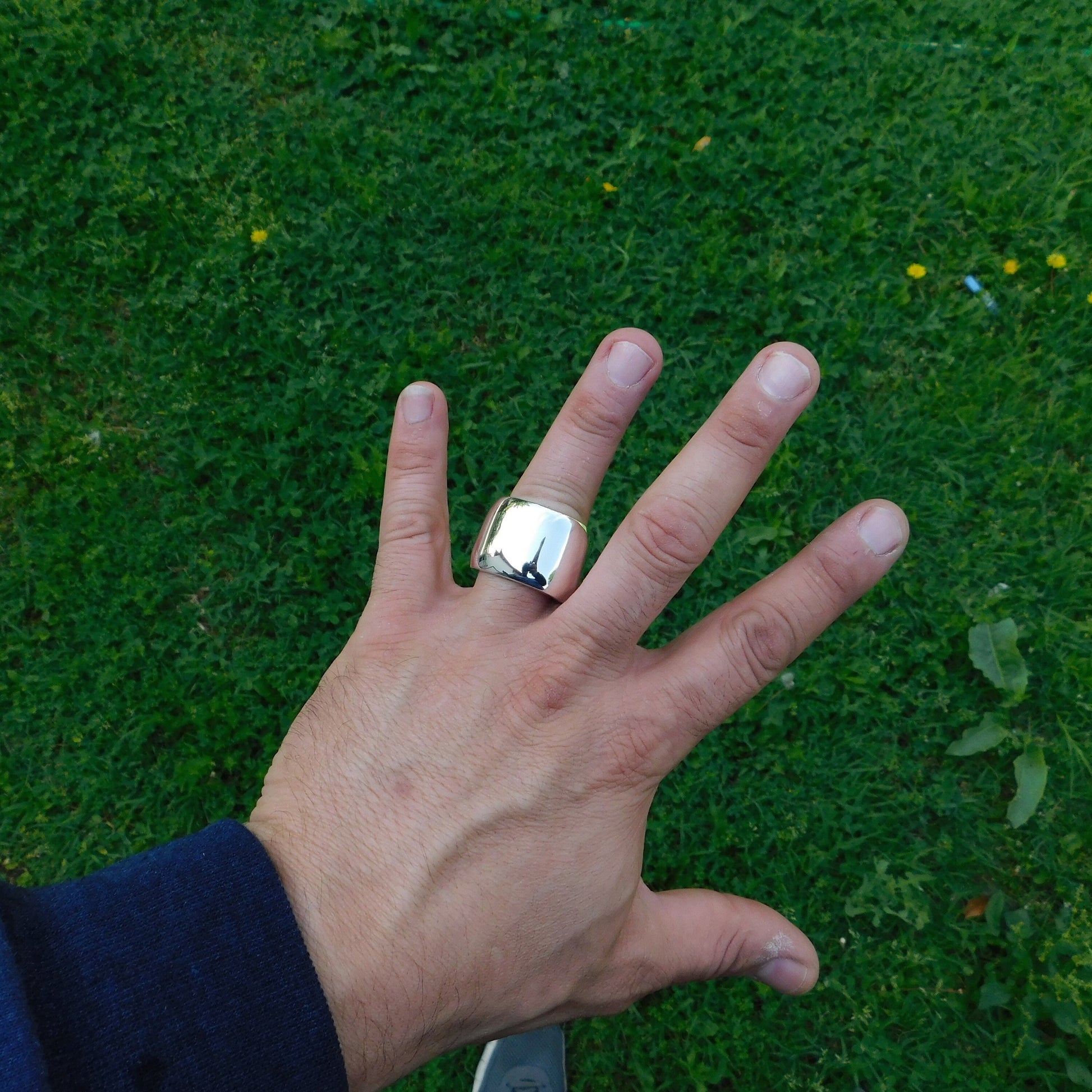 Heavy Band Ring: Chunky Silver Wedding Band, Statement Jewelry