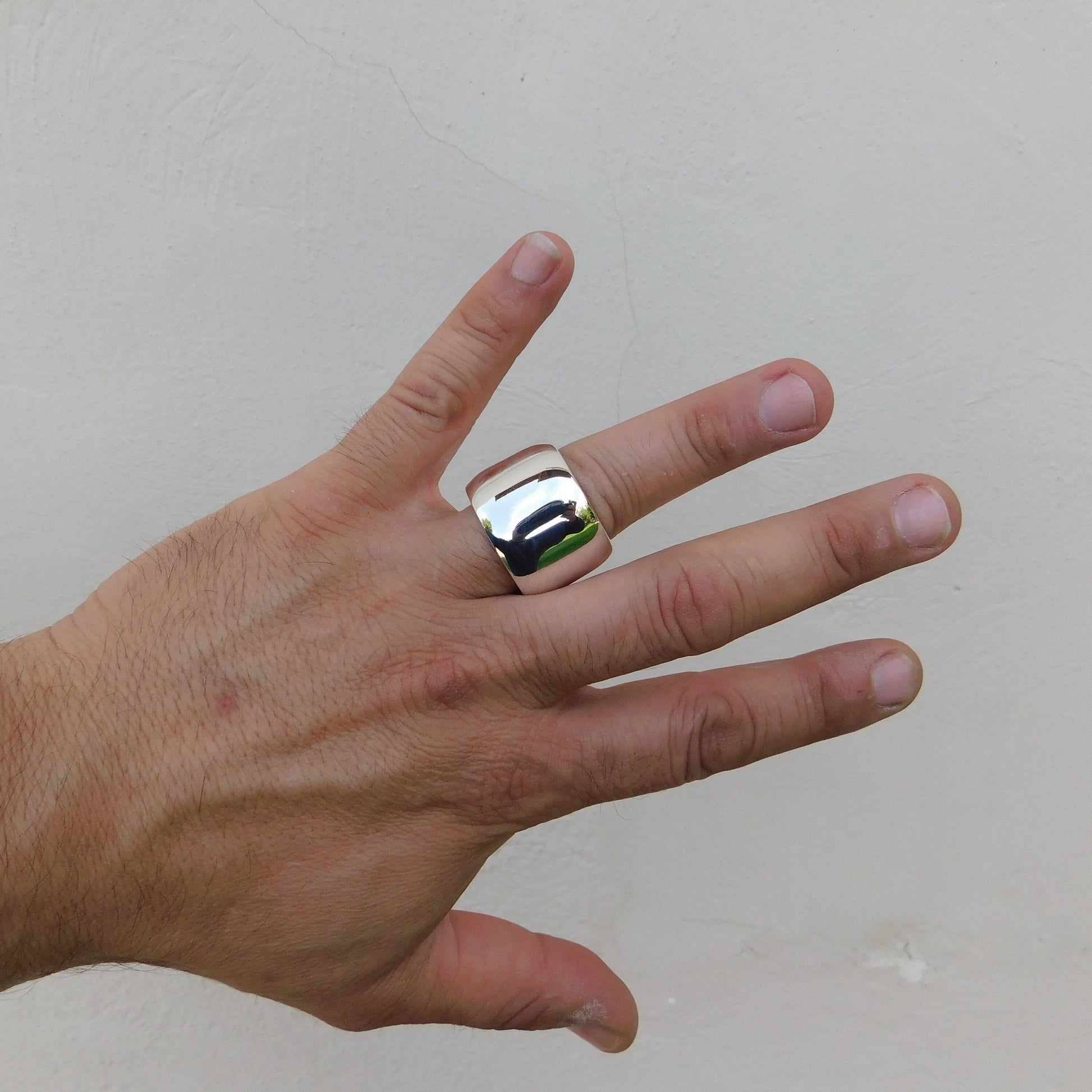 Heavy Band Ring: Chunky Silver Wedding Band, Statement Jewelry
