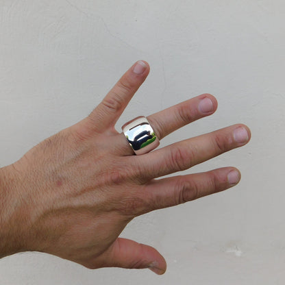 Heavy Band Ring: Chunky Silver Wedding Band, Statement Jewelry