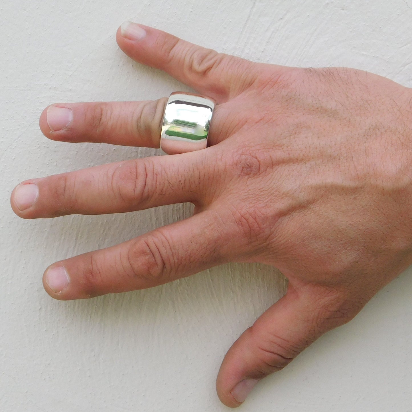 Heavy Band Ring: Chunky Silver Wedding Band, Statement Jewelry