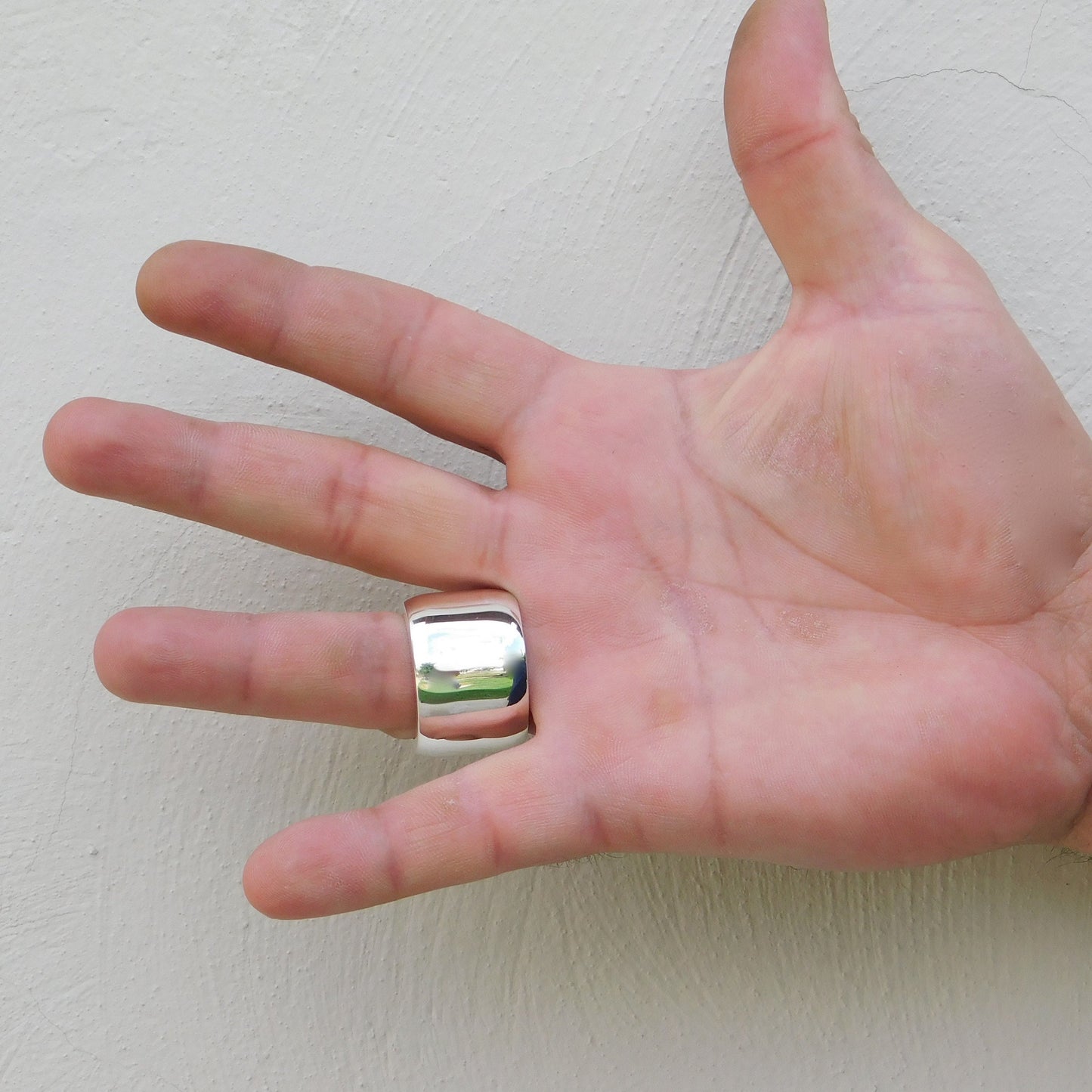 Heavy Band Ring: Chunky Silver Wedding Band, Statement Jewelry