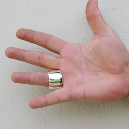 Heavy Band Ring: Chunky Silver Wedding Band, Statement Jewelry