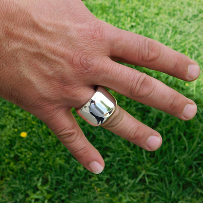 Heavy Band Ring: Chunky Silver Wedding Band, Statement Jewelry
