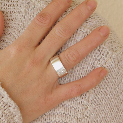 Square Wedding Band Silver: Chunky Ring For Men And Women