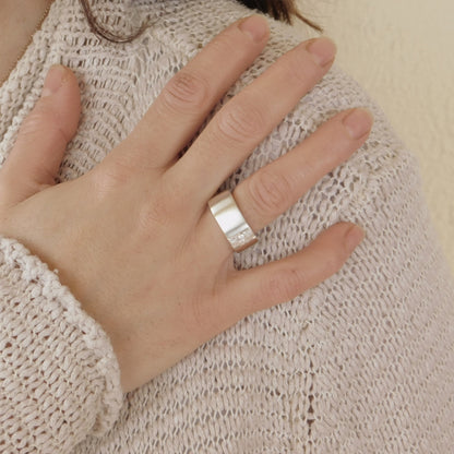 Square Wedding Band Silver: Chunky Ring For Men And Women