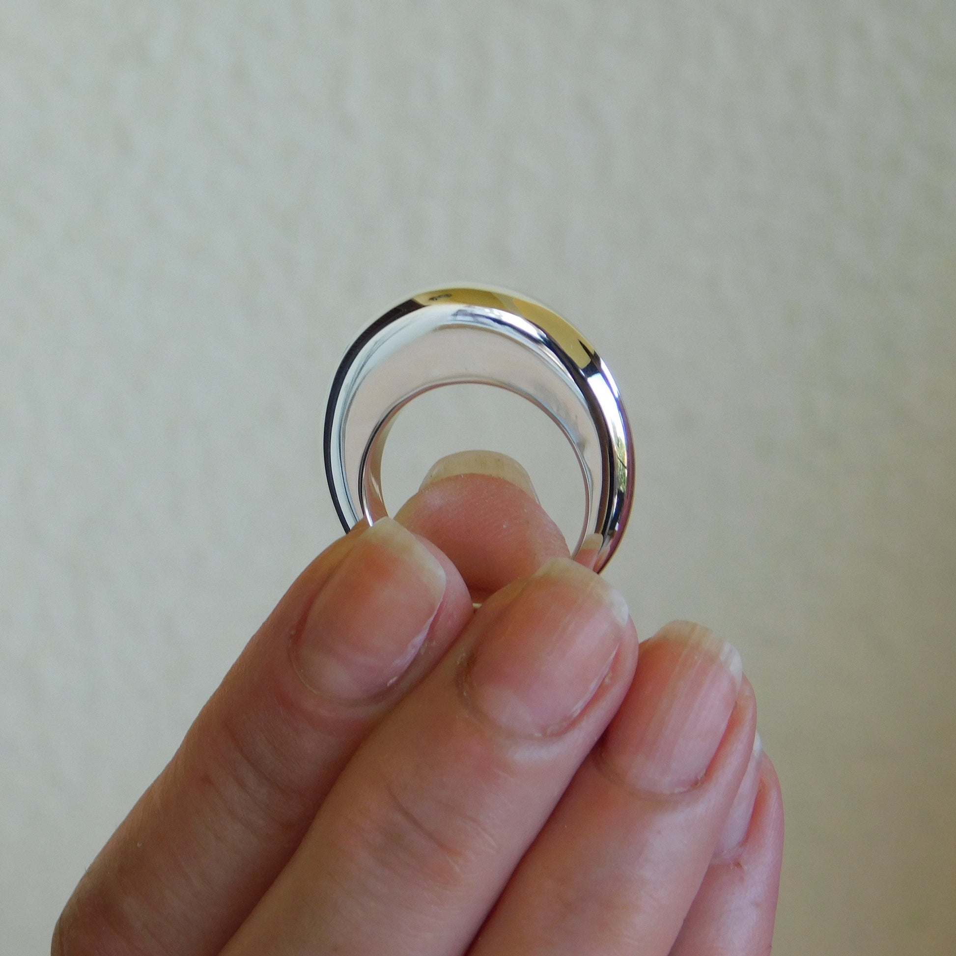 Ring Set Of Two: Solid Silver Stacked Rings, Heavy Statement Jewelry