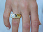 Statement Ring For Women: Silver Square Band, Contemporary Design