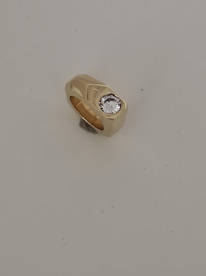 Statement Ring: Origami Design, Gold Square Band, Elisa Kuno Jewelry