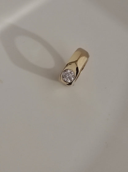 Statement Ring: Origami Design, Gold Square Band, Elisa Kuno Jewelry