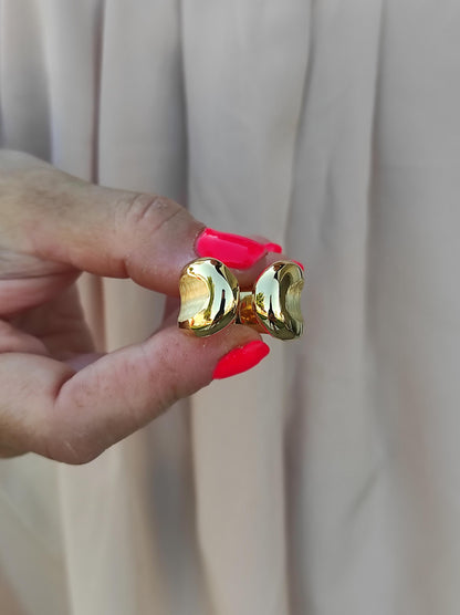 Sculptured Wide Band Gold Ring: Elisa Kuno Designer Statement Ring