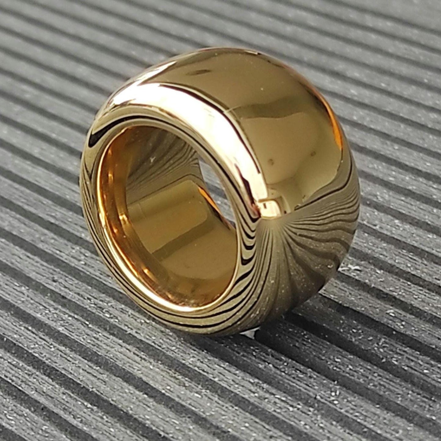 Chunky Gold Band Ring: Minimalist Statement Jewelry, Handmade by Elisa Kuno, Gold Alternative