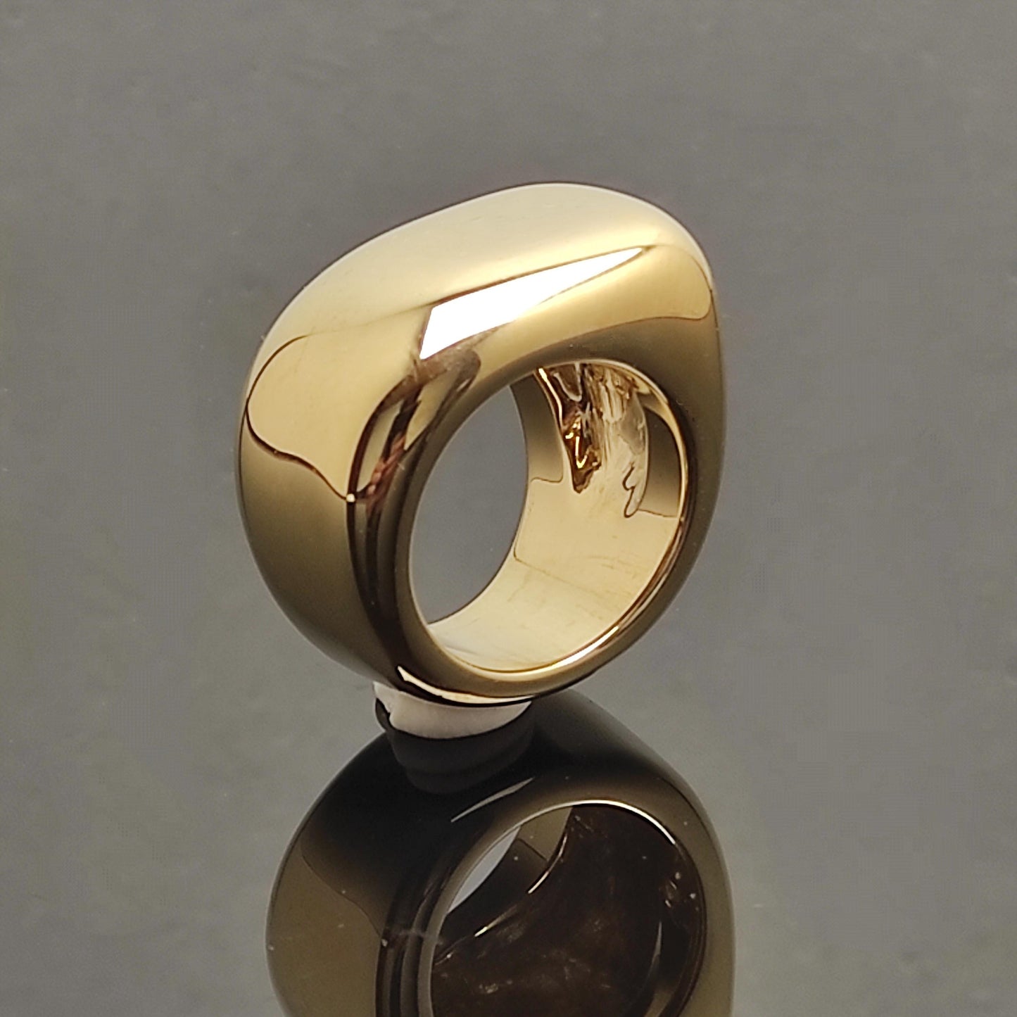 Statement Ring: Chunky Conical Design by Elisa Kuno, Gold Plated