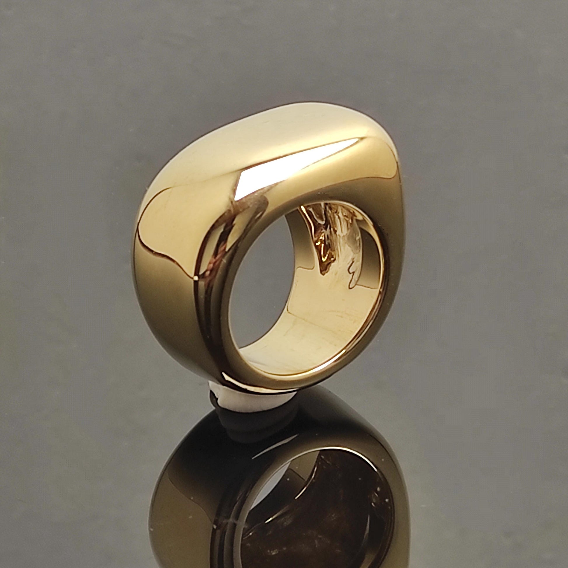 Statement Ring: Chunky Conical Design by Elisa Kuno, Gold Plated