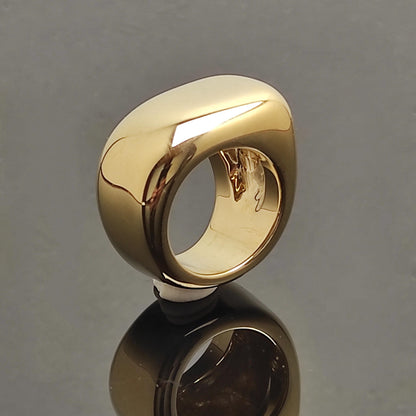 Statement Ring: Chunky Conical Design by Elisa Kuno, Gold Plated