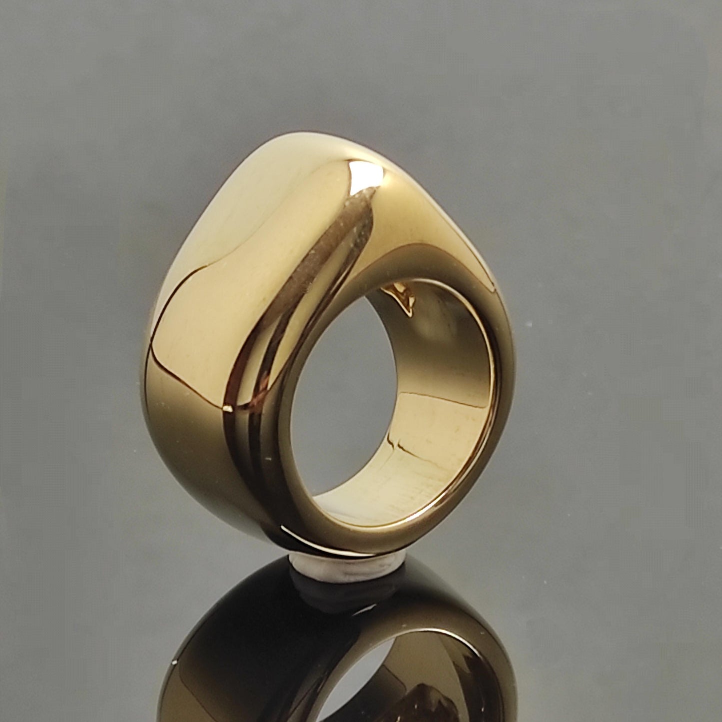 Statement Ring: Chunky Conical Design by Elisa Kuno, Gold Plated