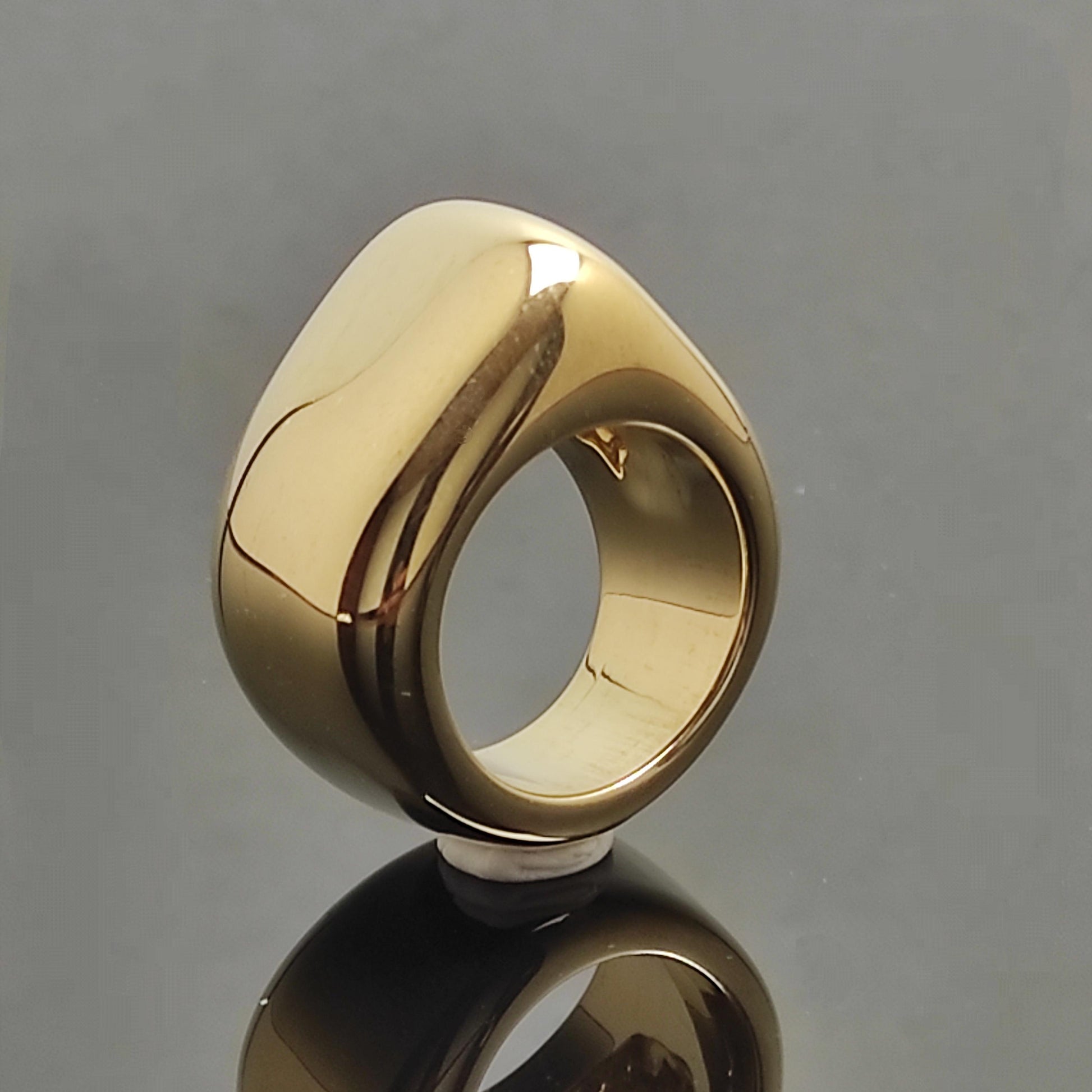 Statement Ring: Chunky Conical Design by Elisa Kuno, Gold Plated