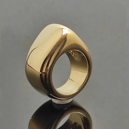 Statement Ring: Chunky Conical Design by Elisa Kuno, Gold Plated