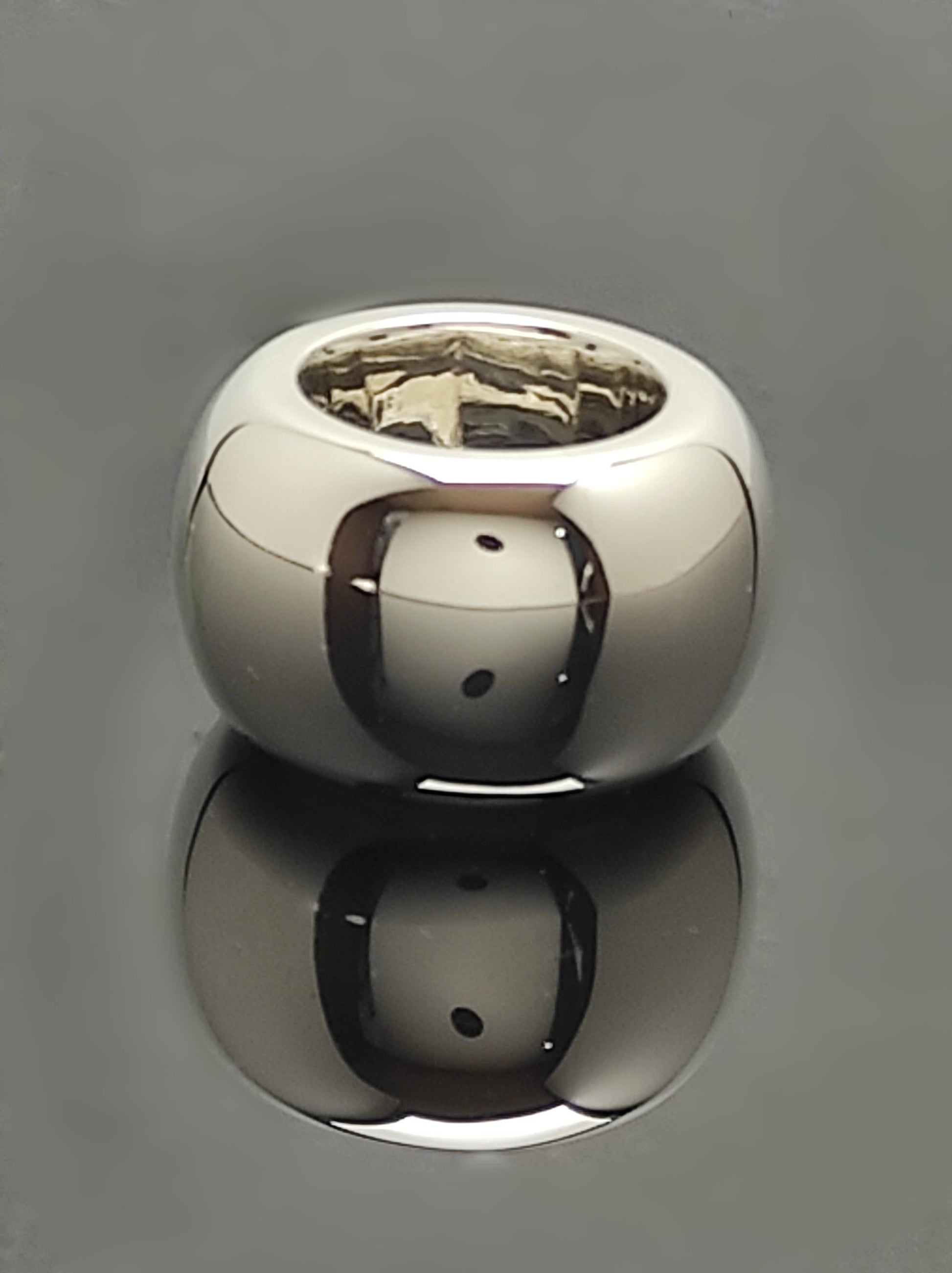 Silver Donut Ring: Chunky Doughnut Ring, Heavy Band, 19MM Wide