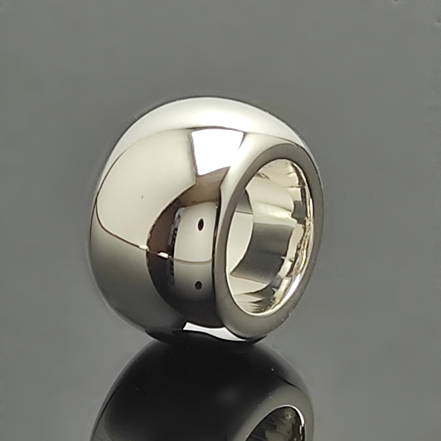 Silver Donut Ring: Chunky Doughnut Ring, Heavy Band, 19MM Wide