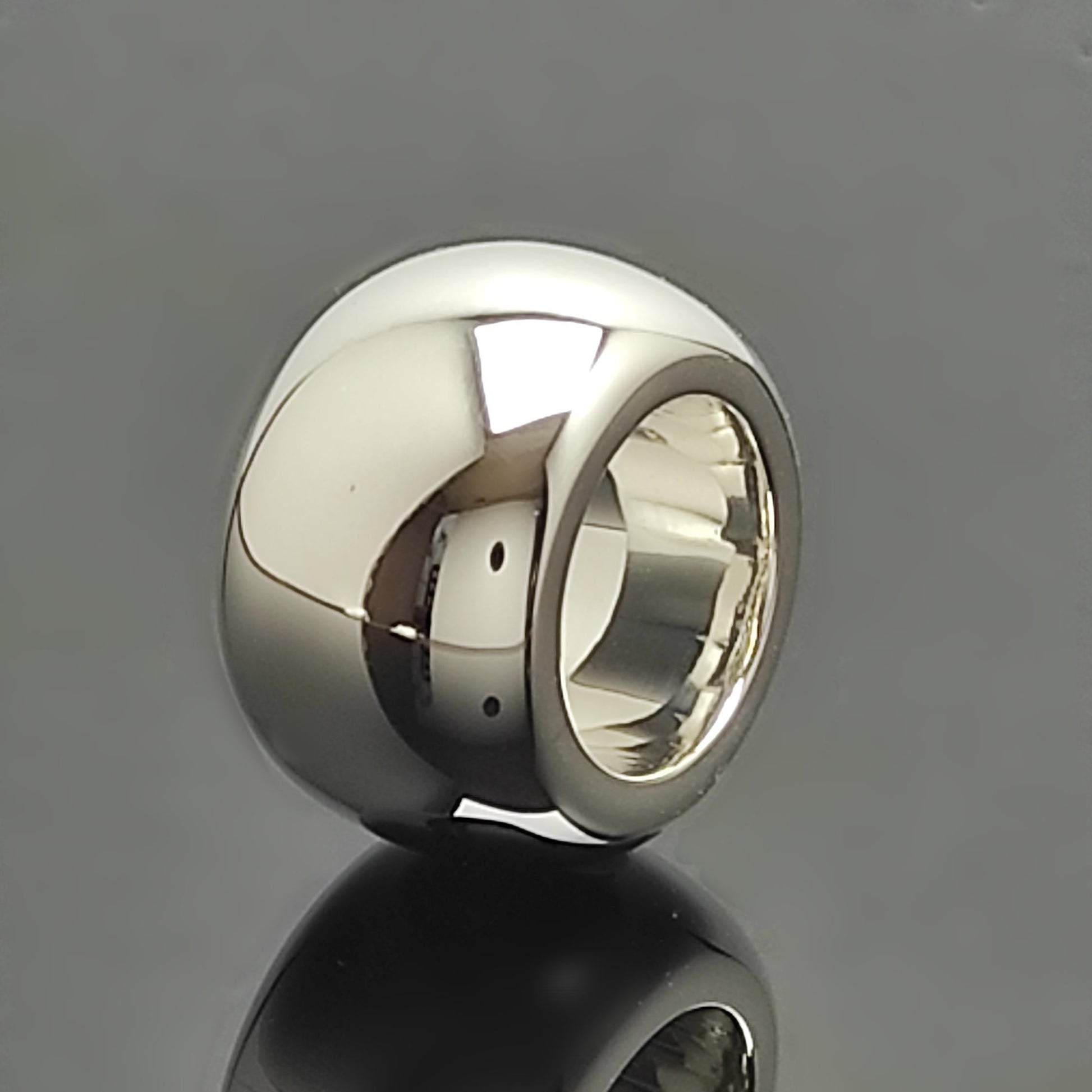 Silver Donut Ring: Chunky Doughnut Ring, Heavy Band, 19MM Wide