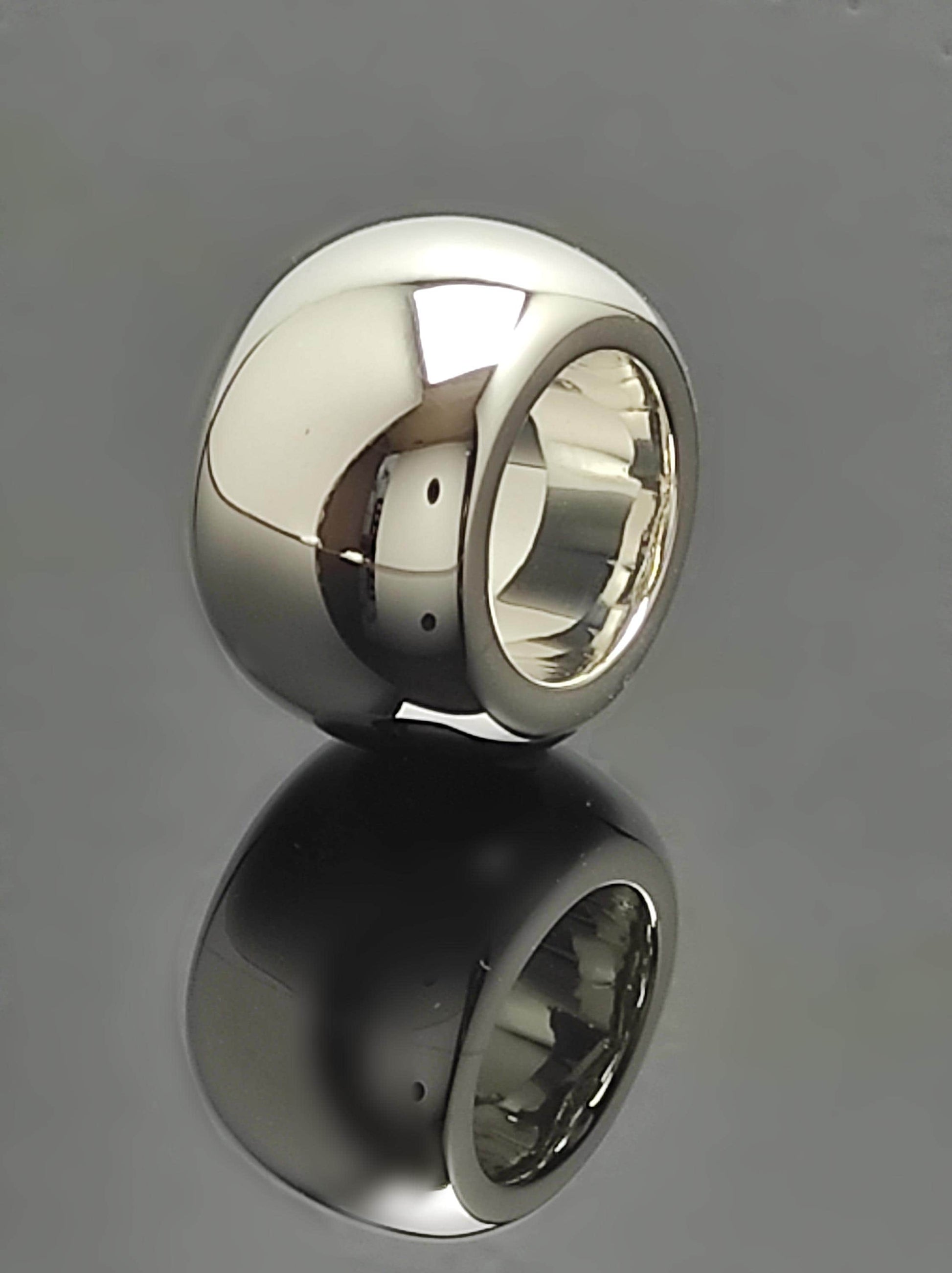 Silver Donut Ring: Chunky Doughnut Ring, Heavy Band, 19MM Wide