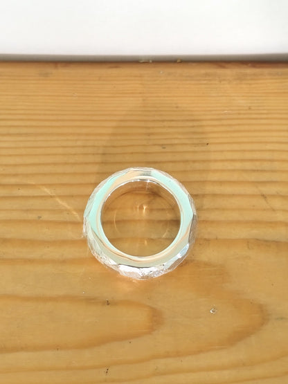 Hammered Band Ring: 8mm Wide Band, Brutal Finish