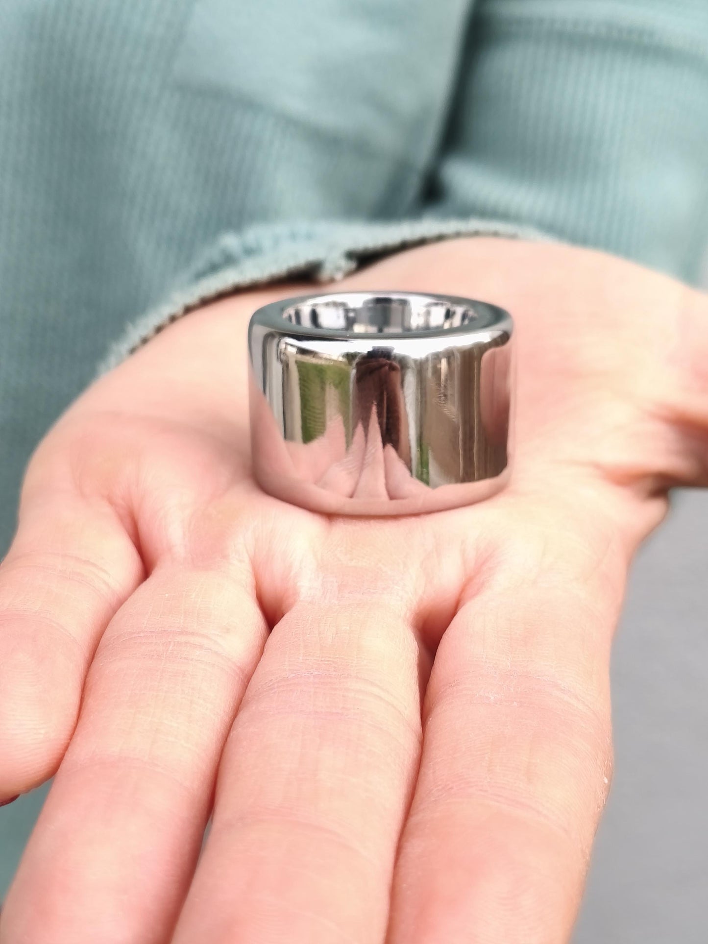 Band Ring: 20MM Wide Wedding Band, Stainless Steel Thick Ring