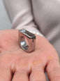 Statement Ring: Twin Band Moissanite Jewelry, Original Design Elisa Kuno