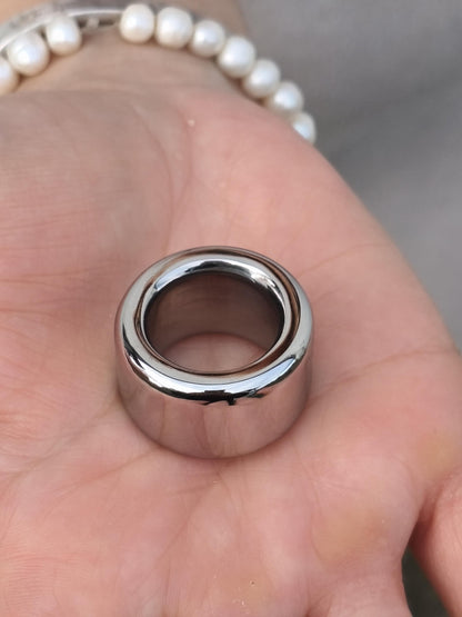 Thick Band Ring: Minimalist Statement Jewelry, Stainless Steel