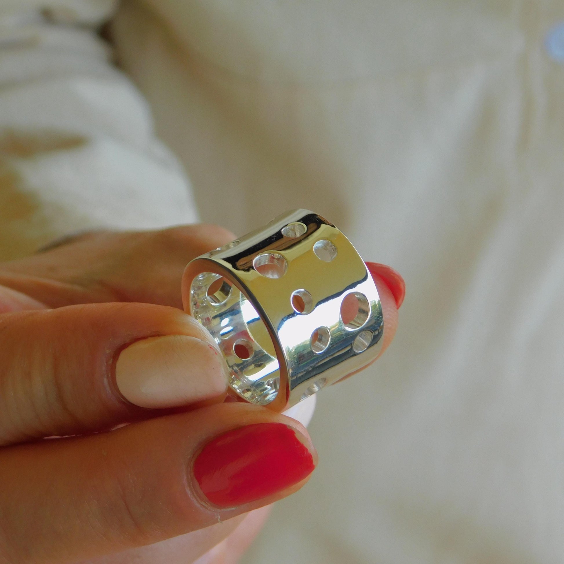 Band Ring Silver: Wide Band Statement Ring, Modern Jewelry