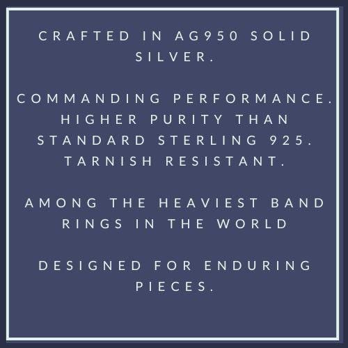 Heavy Band Ring: Chunky Silver Wedding Band, Statement Jewelry