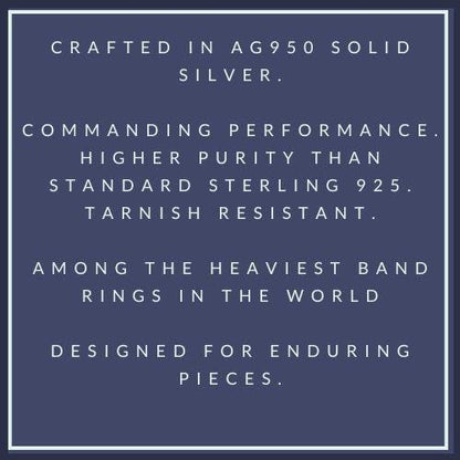 Heavy Band Ring: Chunky Silver Wedding Band, Statement Jewelry