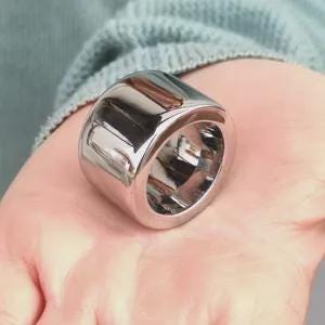 Heavy Band Ring: Chunky Silver Wedding Band, Statement Jewelry