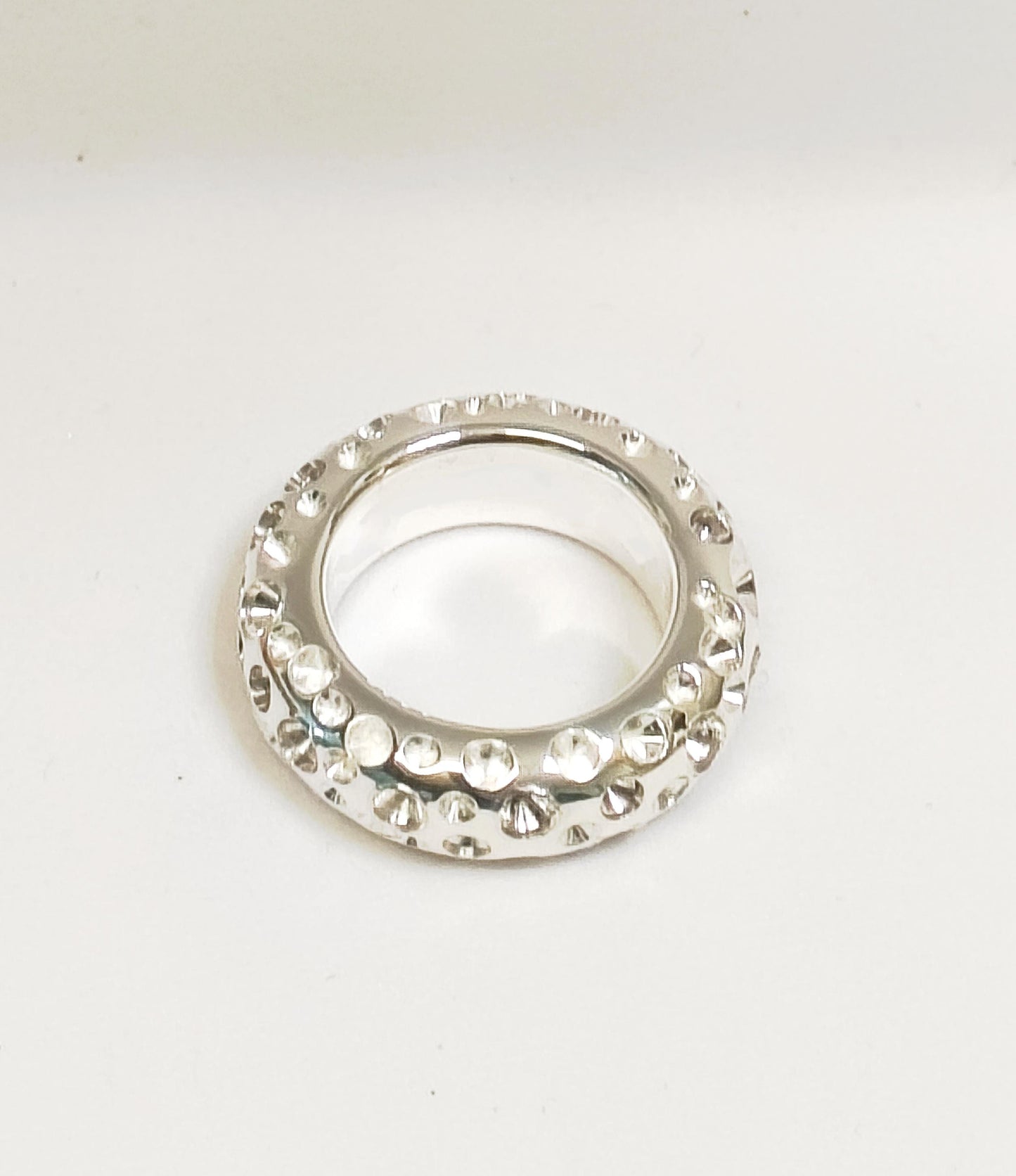 Thick Band Ring AG950 Silver : Chunky Statement Wedding Band