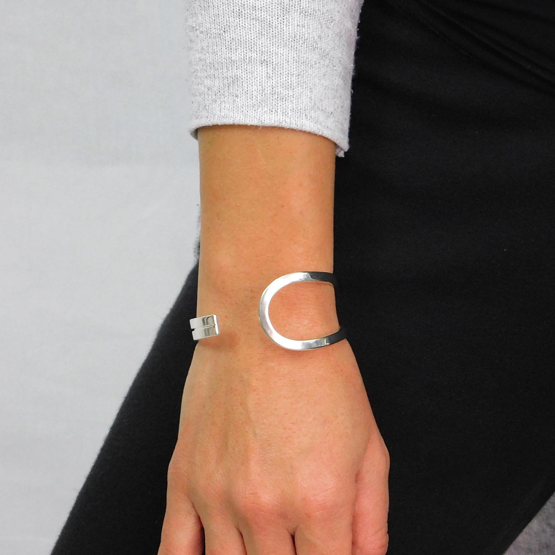 Asymmetric Cuff Bracelet: Modern Bangle, Designer Wristlet for Women