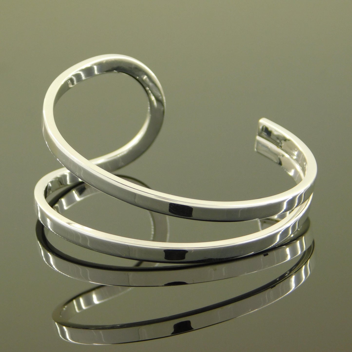 Asymmetric Cuff Bracelet: Modern Bangle, Designer Wristlet for Women