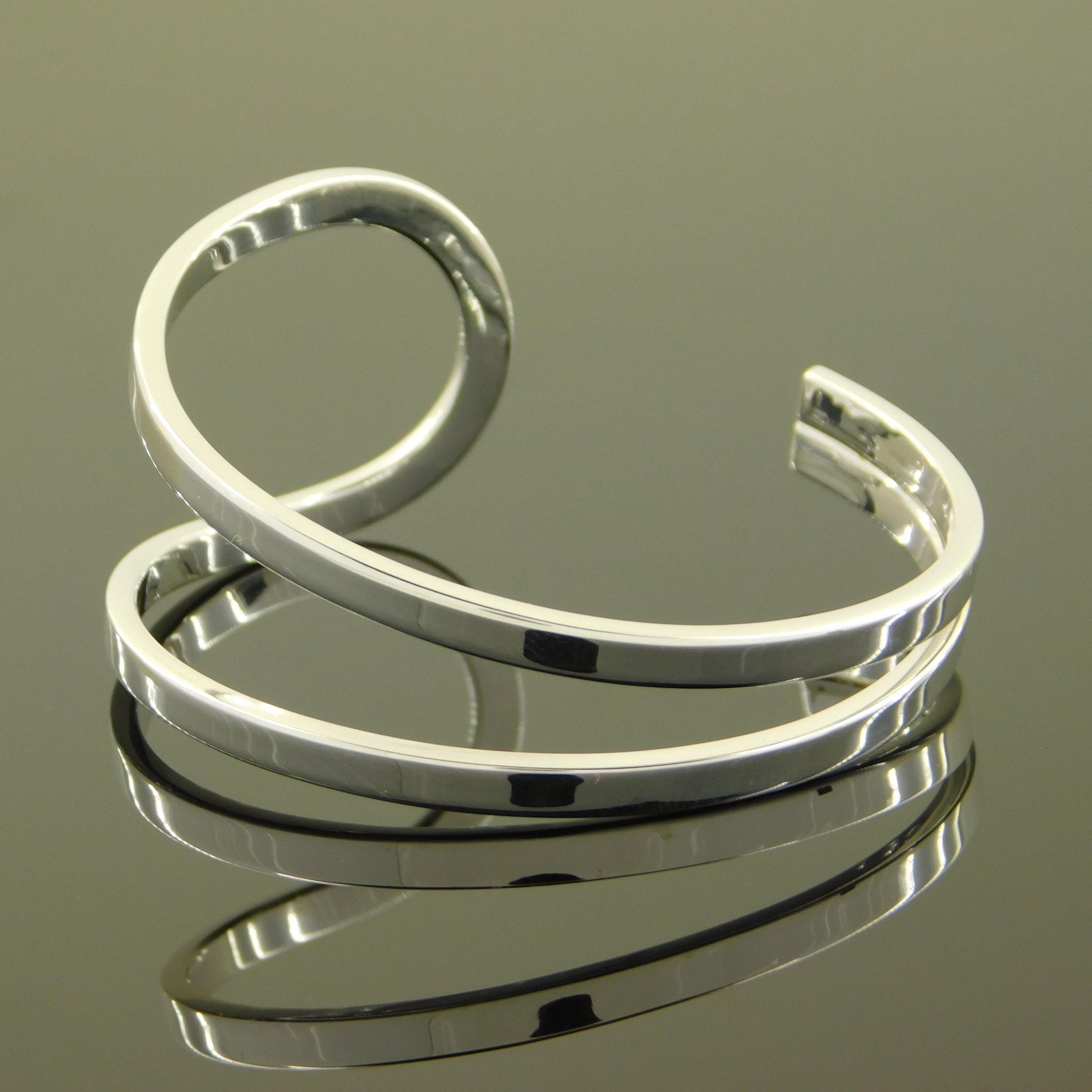 Asymmetric Cuff Bracelet: Modern Bangle, Designer Wristlet for Women