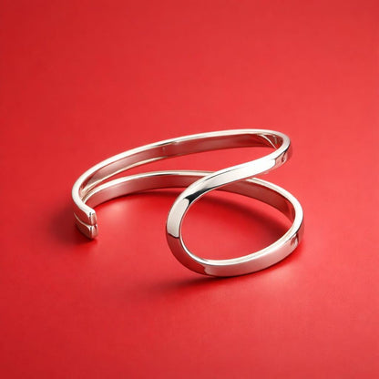 Asymmetric Cuff Bracelet: Modern Bangle, Designer Wristlet for Women