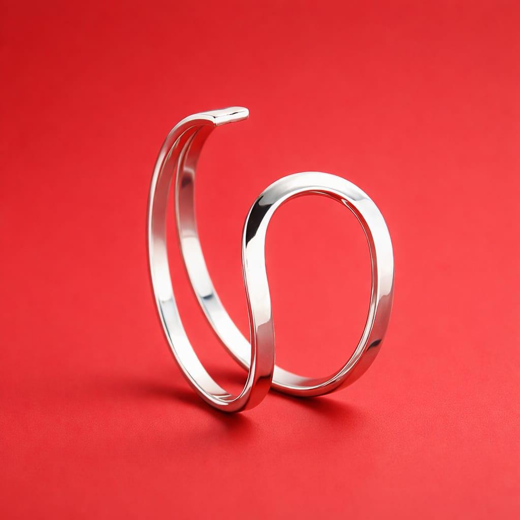 Asymmetric Cuff Bracelet: Modern Bangle, Designer Wristlet for Women