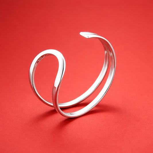 Asymmetric Cuff Bracelet: Modern Bangle, Designer Wristlet for Women