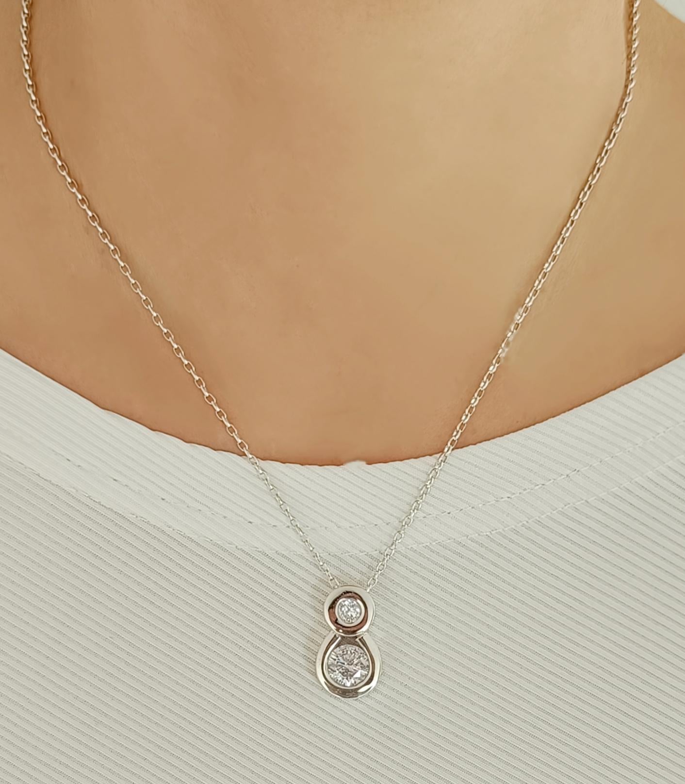 Motherhood Pendant Necklace, Pregnancy Jewelry with Zircon Stones, Mother and Baby Necklace, Silver AG950