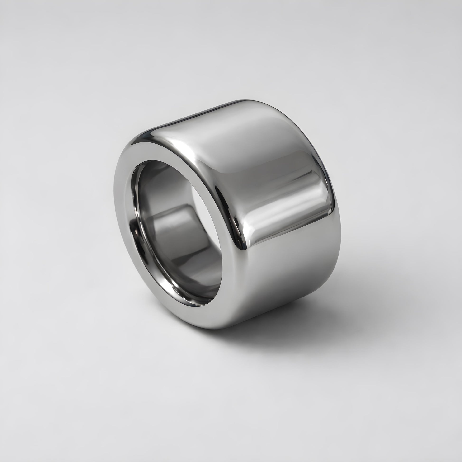 Thick Band Ring: Minimalist Statement Jewelry, Stainless Steel
