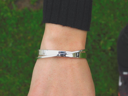 Cuff Bracelet for Women: Modern Bangle, Double Wristlet
