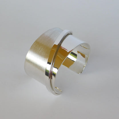 Extra Wide Cuff Bracelet: Heavy Silver Wristlet