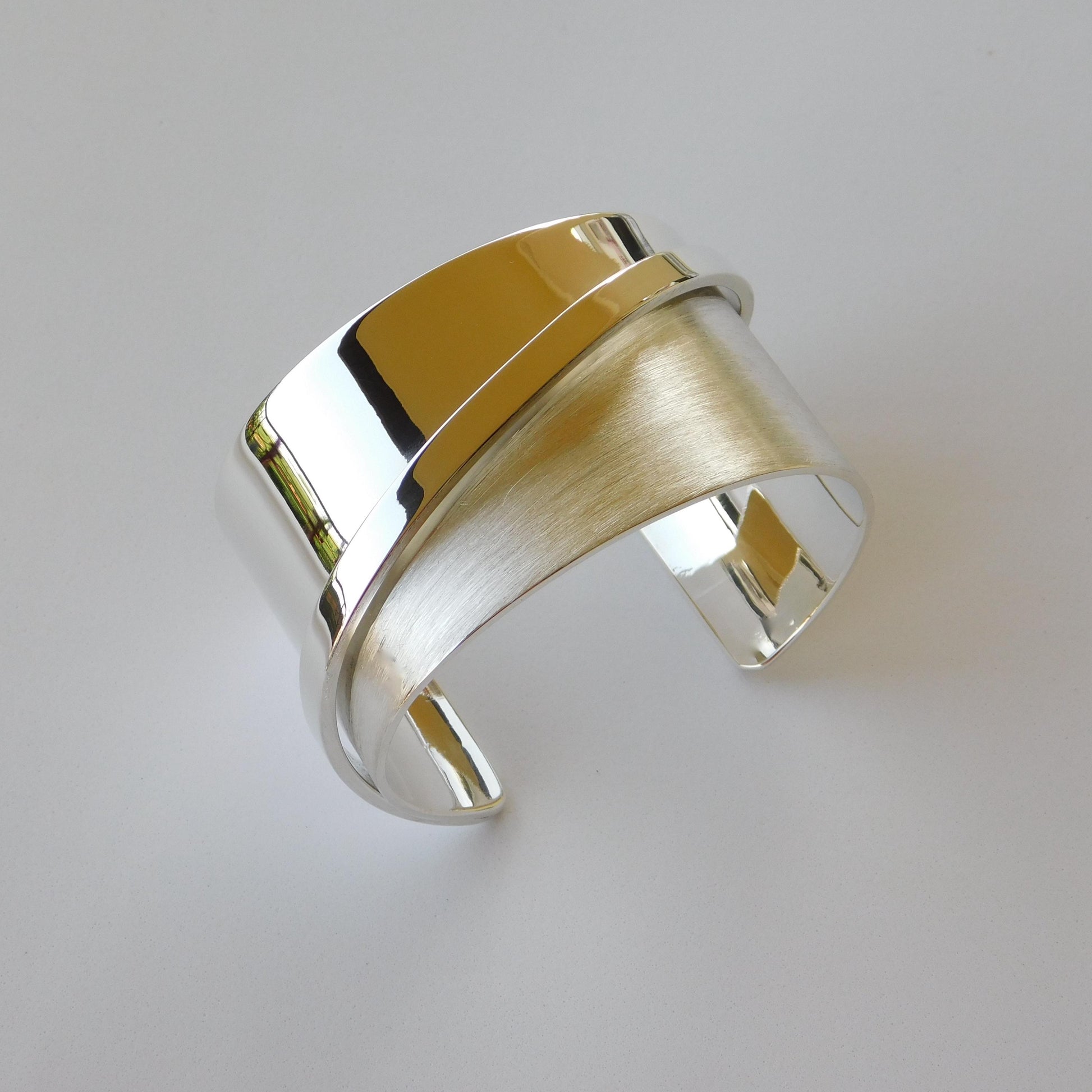 Extra Wide Cuff Bracelet: Heavy Silver Wristlet